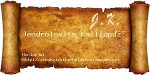 Jendrolovits Kalliopé névjegykártya